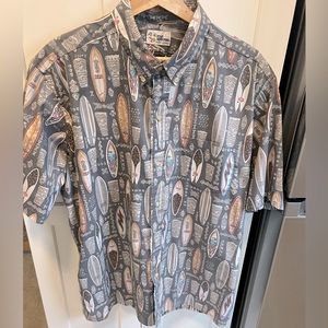 Gray, somewhat muted colors. Surfboards